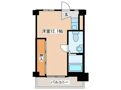 北茅ヶ崎アパートメント6号棟(ワンルーム/3階)の間取り写真