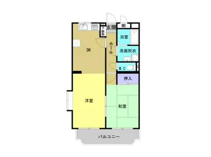 ユーミー清道(2DK/1階)の間取り写真