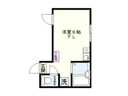 チャルテ三宿(ワンルーム/3階)の間取り写真