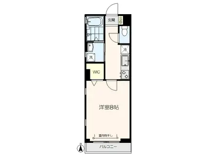 カーサアンダンテ(1K/2階)の間取り写真