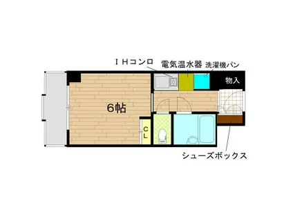 ウエストハウス IN LANI(ワンルーム/10階)の間取り写真