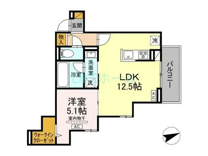 D-STELLA(1LDK/2階)の間取り写真