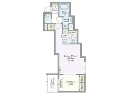 MY STYLE VINTAGE湊町(1LDK/1階)の間取り写真