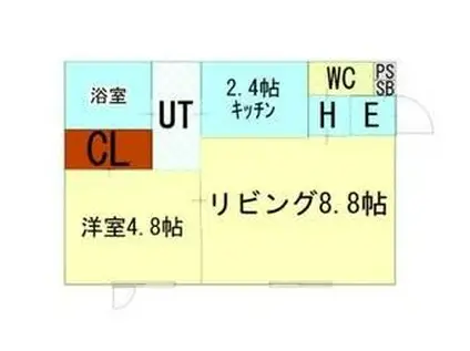 NOCE CHITOSE(1LDK/2階)の間取り写真