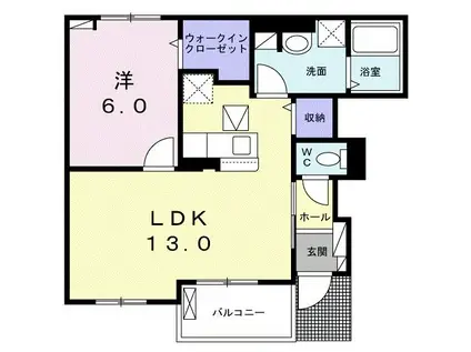 POPORA(1LDK/1階)の間取り写真
