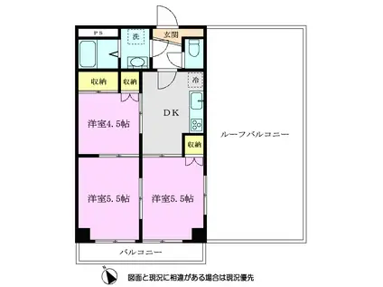MAC朝霞ホームズ 604(3DK/6階)の間取り写真