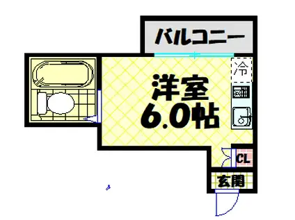 クローバーメゾン戎(ワンルーム/3階)の間取り写真