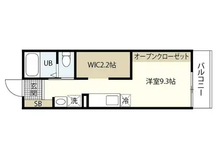 プリマヴェーラ口田南(ワンルーム/3階)の間取り写真