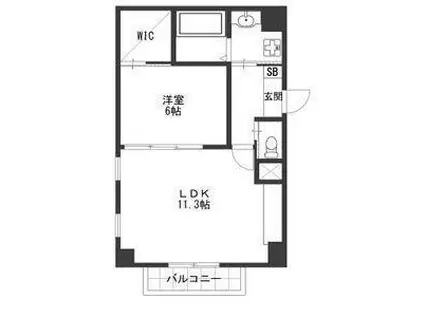 SUGARLOAFPARK花の木II(1LDK/3階)の間取り写真
