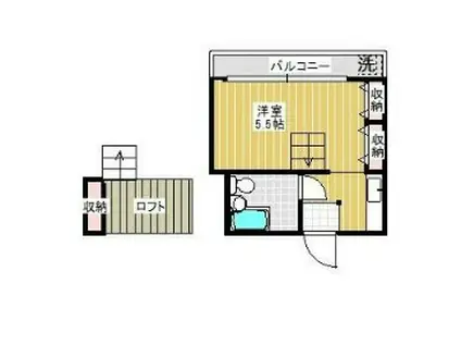 プラムヒルハイツ(1K/1階)の間取り写真