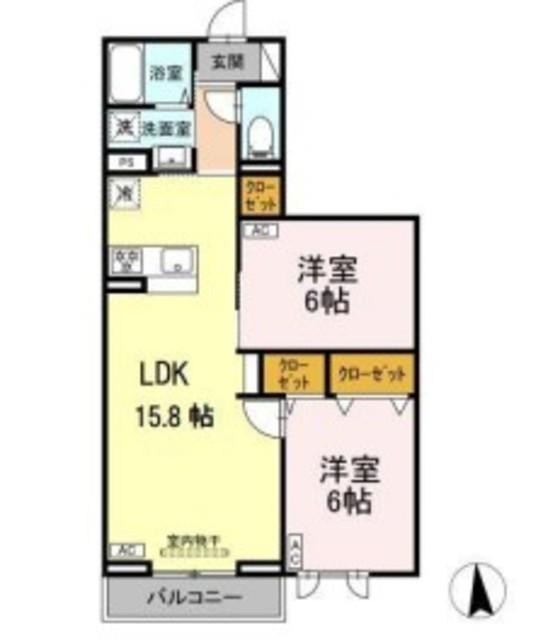 セレスティア高島平III(2LDK/3階)の間取り写真