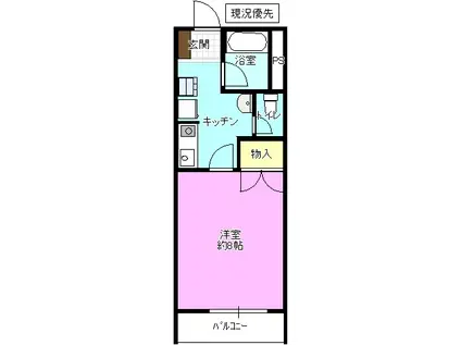 ラピッズセブンビル(1K/3階)の間取り写真