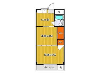 メゾンFUKAI(2K/3階)の間取り写真