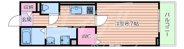 プレジェーネ一津屋(1K/2階)の間取り写真