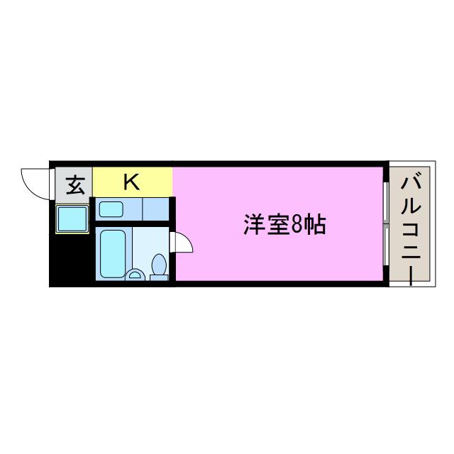 フェイディアス(ワンルーム/3階)の間取り写真