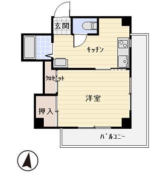 PLAGE N(1DK/3階)の間取り写真