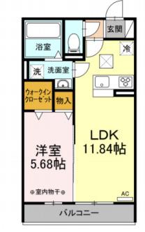 サンリット宮竹(1LDK/3階)の間取り写真