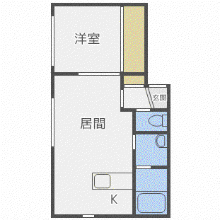 グランツ(1LDK/2階)の間取り写真