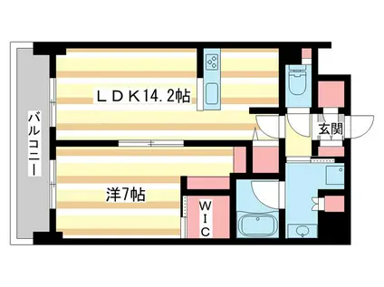 TOUR DANGE IKOMA(1LDK/5階)の間取り写真