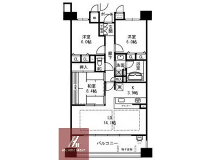 ディーグラフォート千里中央 サウスリッチ(3LDK/5階)の間取り写真