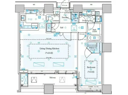 広尾ガーデンフォレスト A棟(1LDK/5階)の間取り写真