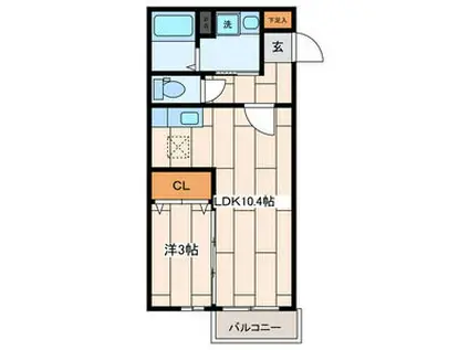 ドルチェ湘南(1LDK/1階)の間取り写真