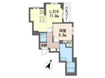 ポルト ボヌール(1LDK/3階)の間取り写真