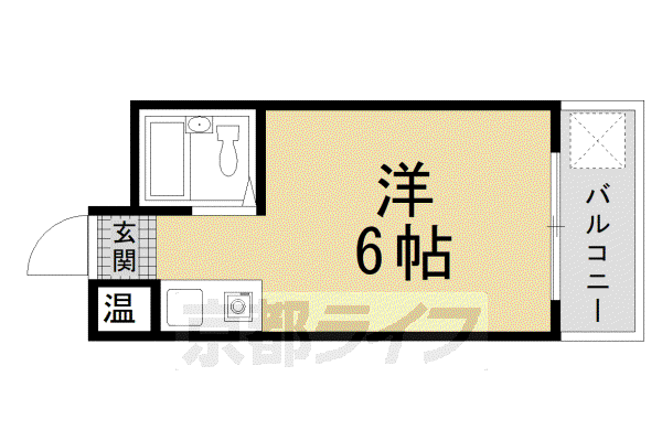 エクセル田辺(ワンルーム/1階)の間取り写真