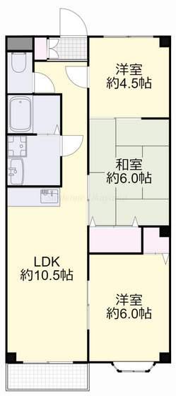 ファインシティ21(3LDK/3階)の間取り写真