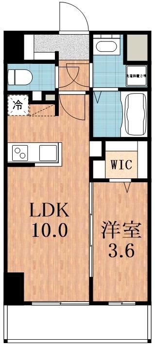 ミラージュパレス天王寺堀越町(1LDK/4階)の間取り写真