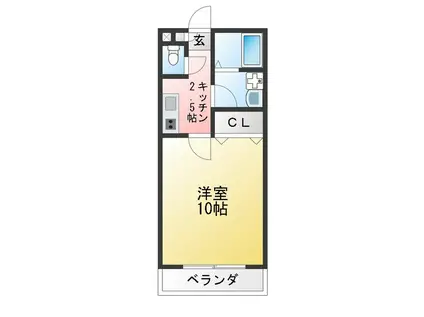 都営三田線 西巣鴨駅 徒歩2分 2階建 築13年(1K/2階)の間取り写真