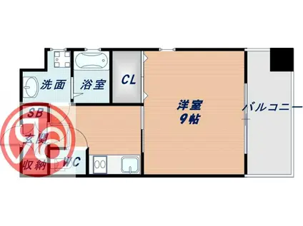 ロジュマン松原(1K/7階)の間取り写真