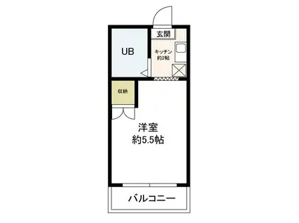 ホワイトハイツ(1K/3階)の間取り写真