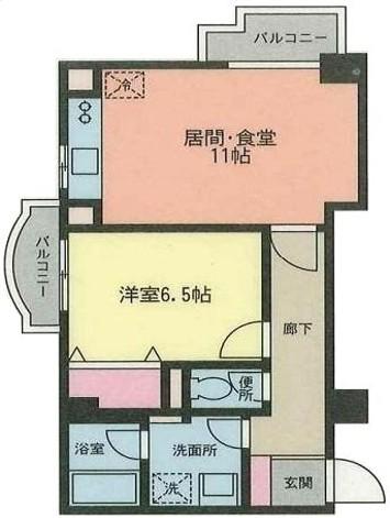 代官山アーバンライフ(1LDK/2階)の間取り写真