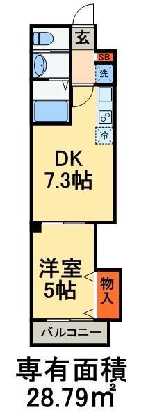 金太郎ヒルズ106(1DK/3階)の間取り写真