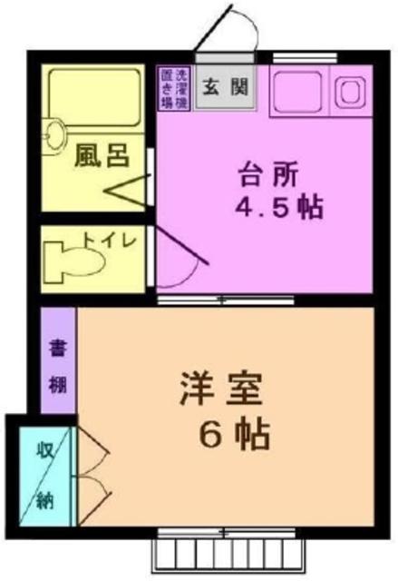 コーポ美映II(1K/2階)の間取り写真