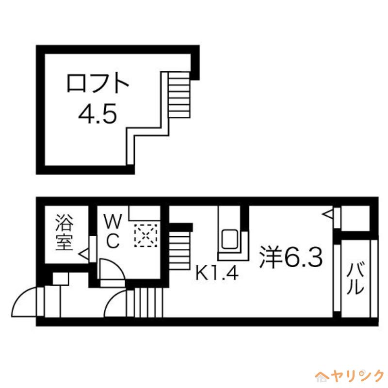 OAK TREE MAISON志賀(ワンルーム/1階)の間取り写真