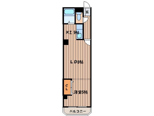 ミラバ札幌中央(1LDK/3階)の間取り写真