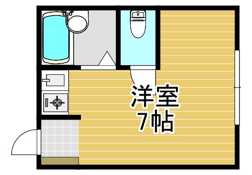 アーバンハイツ海老江(ワンルーム/3階)の間取り写真