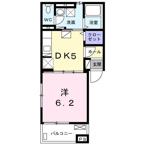 コスモメゾン(1DK/3階)の間取り写真