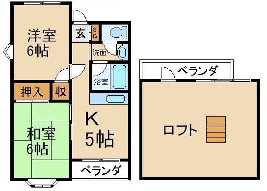野村マンション(2K/2階)の間取り写真