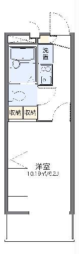レオパレスホープ21(1K/1階)の間取り写真
