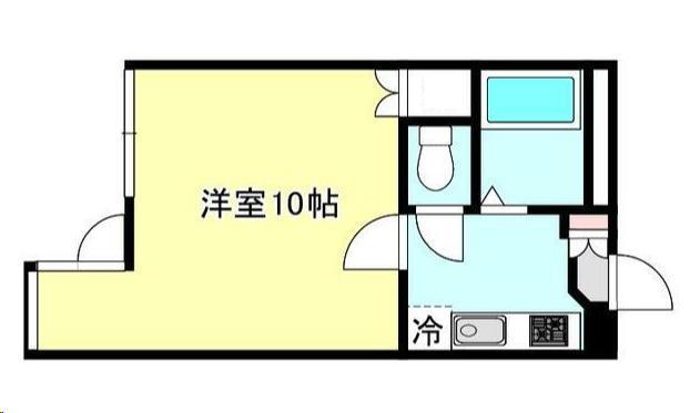 ハートコート柏木(1K/2階)の間取り写真