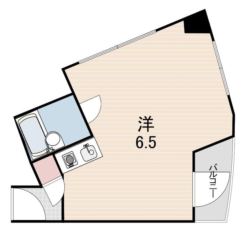 THE CITY 鳴尾(ワンルーム/3階)の間取り写真