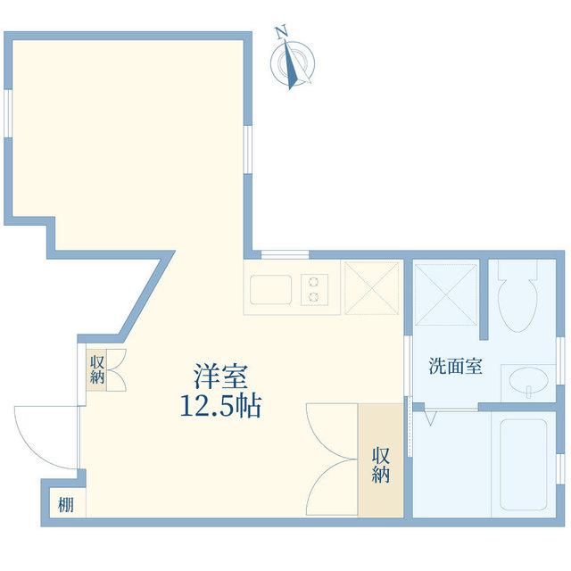 FARE祐天寺(ワンルーム/1階)の間取り写真