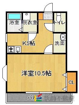 ライジングハウス(1K/3階)の間取り写真