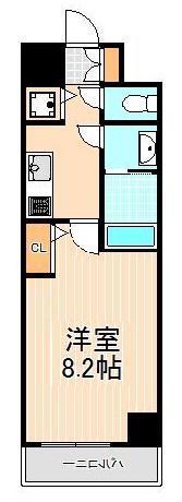メインステージ蔵前(1K/6階)の間取り写真