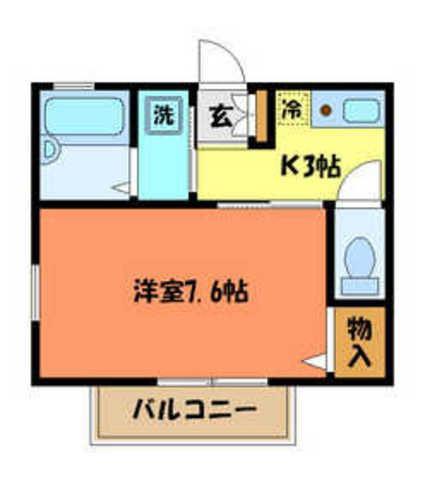 グリーンマーサ(1K/1階)の間取り写真