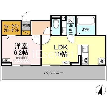 アリエッタ(1LDK/2階)の間取り写真