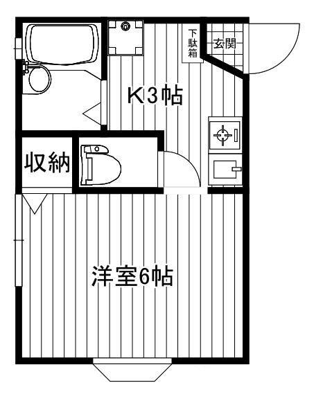 NDホーム サンタモニカ(ワンルーム/2階)の間取り写真